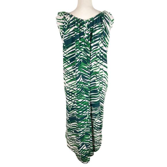 Manuheali'i Grace Midi Dress Fern Grotto Hawaiian Off-Shoulder One Size NEW - Picture 3 of 7